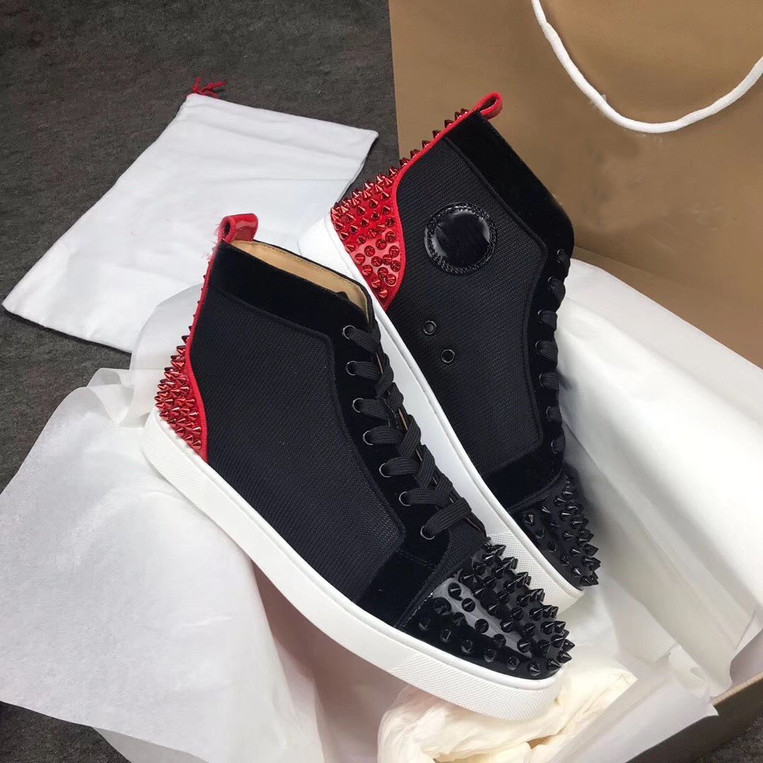 2020 Hot Men Luxury Designer Spikes III Sneakers High Top Red Bottom Shoes Comfort Red Sole Rivets Trainers Dress,Party,Wedding EU35-47
2020 Hot Men Luxury Designer Spikes III Sneakers High Top Red Bottom Shoes Comfort Red Sole Rivets Trainers Dress,Party,Wedding EU35-47