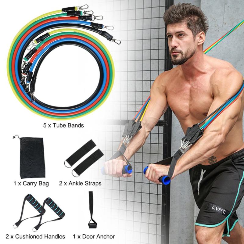 11Pcs Fitness Rally Resistance Bands Workout Exercise Yoga Suit Cross Fit Fitness Training Tubes Training Resistance Band
11Pcs Fitness Rally Resistance Bands Workout Exercise Yoga Suit Cross Fit Fitness Training Tubes Training Resistance Band