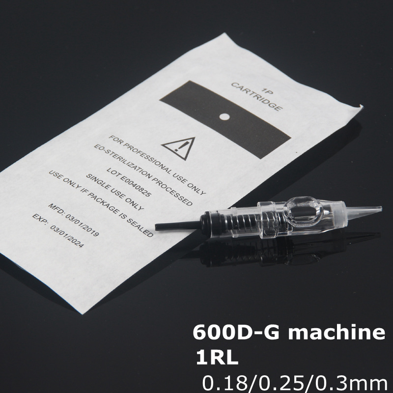 Tattoo Needle 1RL Disposable Sterilized Permanent Makeup Cartridge Needles Tips For Eyebrow Lip Agulha Easy Click CX200808