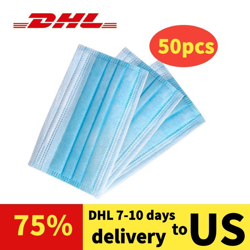 DHL free shop in 48 hours 50pcs disposable Thick 3-Layer face masks face masks dust-proof masque jetable Large quantity can be customized
DHL free shop in 48 hours 50pcs disposable Thick 3-Layer face masks face masks dust-proof masque jetable Large quantity can be customized