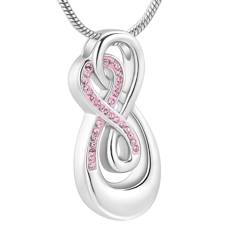 High Polished 316L Stainless Steel Cremation Pendant Necklace Infinity Breast Cancer Charity Memorial Pendant Jewelry
High Polished 316L Stainless Steel Cremation Pendant Necklace Infinity Breast Cancer Charity Memorial Pendant Jewelry