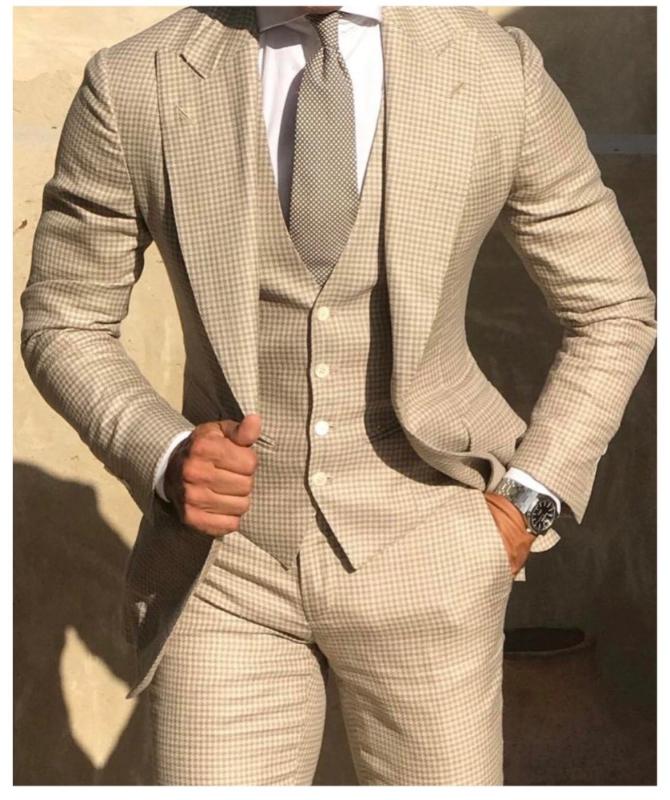 latest design Plaid checkered Men's 3 Piece Set Wedding Party Fashion Gentleman Suits Summer Blazers(Jacket+Pants+Vest, As picture
latest design Plaid checkered Men's 3 Piece Set Wedding Party Fashion Gentleman Suits Summer Blazers(Jacket+Pants+Vest, As picture