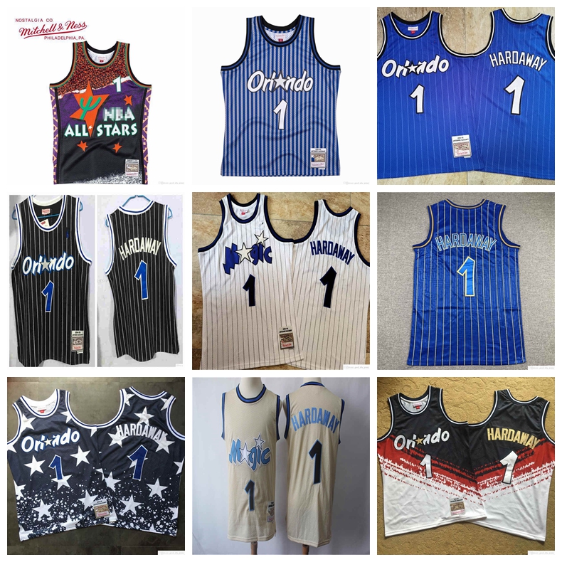 Men Orlando Magic 1 Tim Hardaway Mitchell&Ness 1994-95 BUle White Black Basketball Jersey, Black;red
Men Orlando Magic 1 Tim Hardaway Mitchell&Ness 1994-95 BUle White Black Basketball Jersey, Black;red