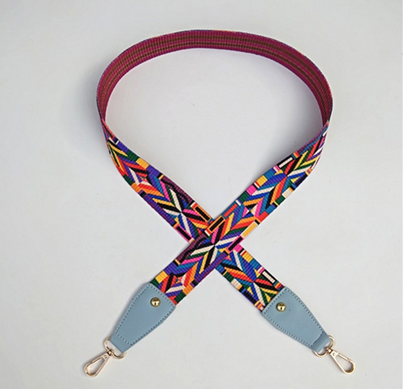 Colorful Bag Strap for Women Crossbody Nylon DIY Adjustable Belt Shoulder Accessories Women Wide Straps For Bags Black White Printing