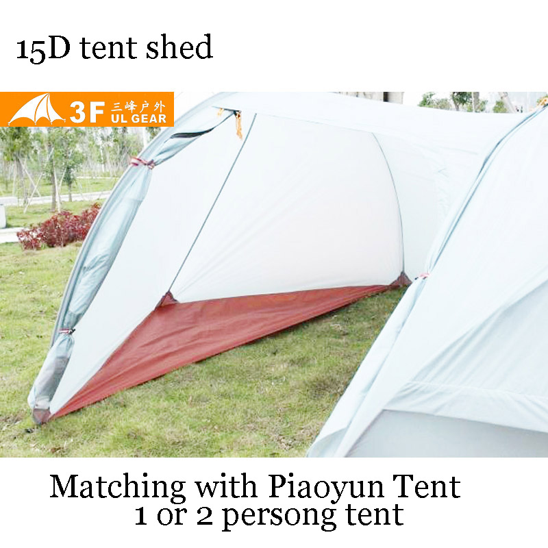 3F Ultra Light 15D Tent Gear Shed/Vestibule Entrance for Piaoyun Single or 2-people Tent
3F Ultra Light 15D Tent Gear Shed/Vestibule Entrance for Piaoyun Single or 2-people Tent