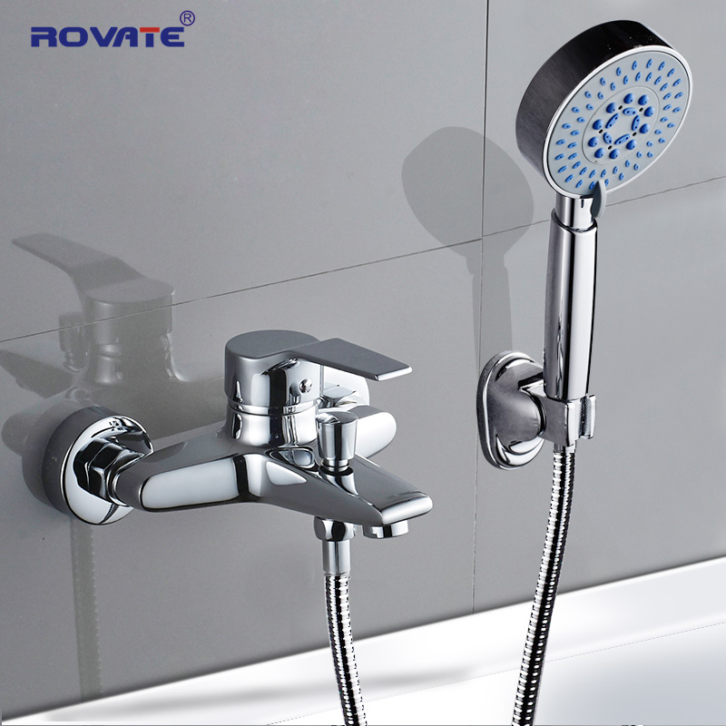 ROVATE Bathtub Faucet Brass 2-Function Outlet Wall Mounted Bath Shower Faucets Mixer Tap Chrome Finished
ROVATE Bathtub Faucet Brass 2-Function Outlet Wall Mounted Bath Shower Faucets Mixer Tap Chrome Finished
