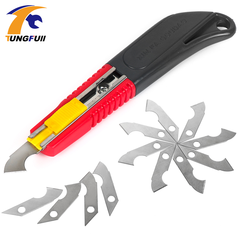 Tungfull Knives Tool Sets With 10pcs Blade Chisel Tool Steel For Cutting Plastic Sheets Cutti PMMA ABS Board Acrylic THG890
Tungfull Knives Tool Sets With 10pcs Blade Chisel Tool Steel For Cutting Plastic Sheets Cutti PMMA ABS Board Acrylic THG890