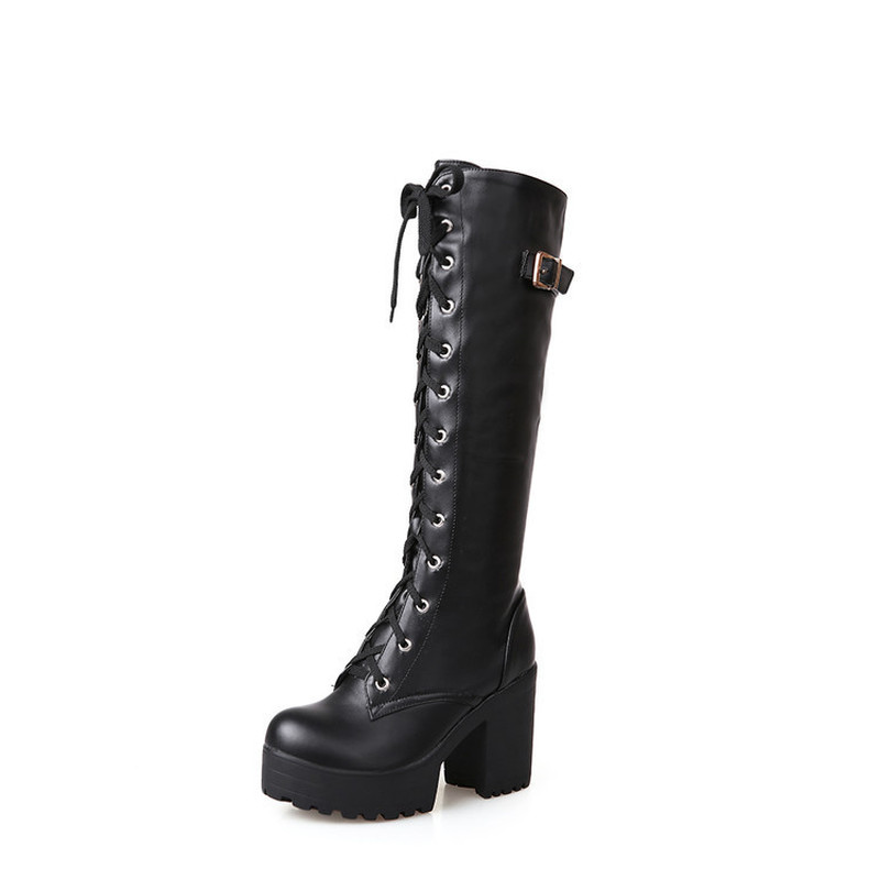 women knee high boots chaussure booties PU leather plus size high heels platform gladiator shoes woman zapatos mujer sapatoD1670, White
women knee high boots chaussure booties PU leather plus size high heels platform gladiator shoes woman zapatos mujer sapatoD1670, White