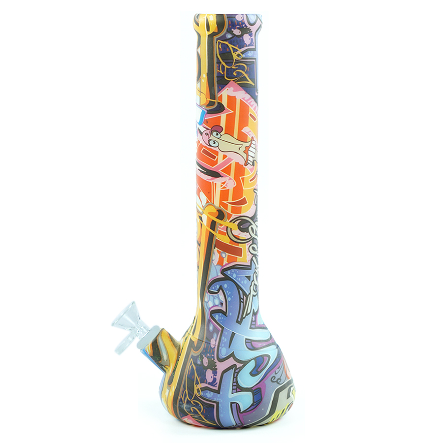 13.5" silicone beaker bong graffiti glow in dark color printed oil rig bong smoking water pipe shisha hookah
13.5" silicone beaker bong graffiti glow in dark color printed oil rig bong smoking water pipe shisha hookah