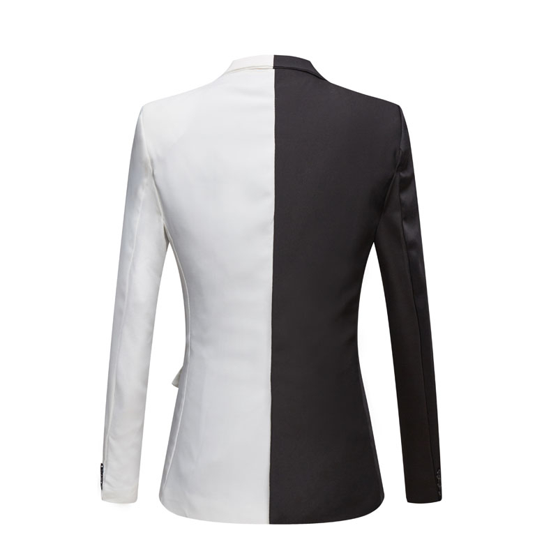 PYJTRL New Fashion White Black Red Casual Coat Men Blazers Stage Singers Costume Blazer Slim Fit Party Prom Suit Jacket 200922