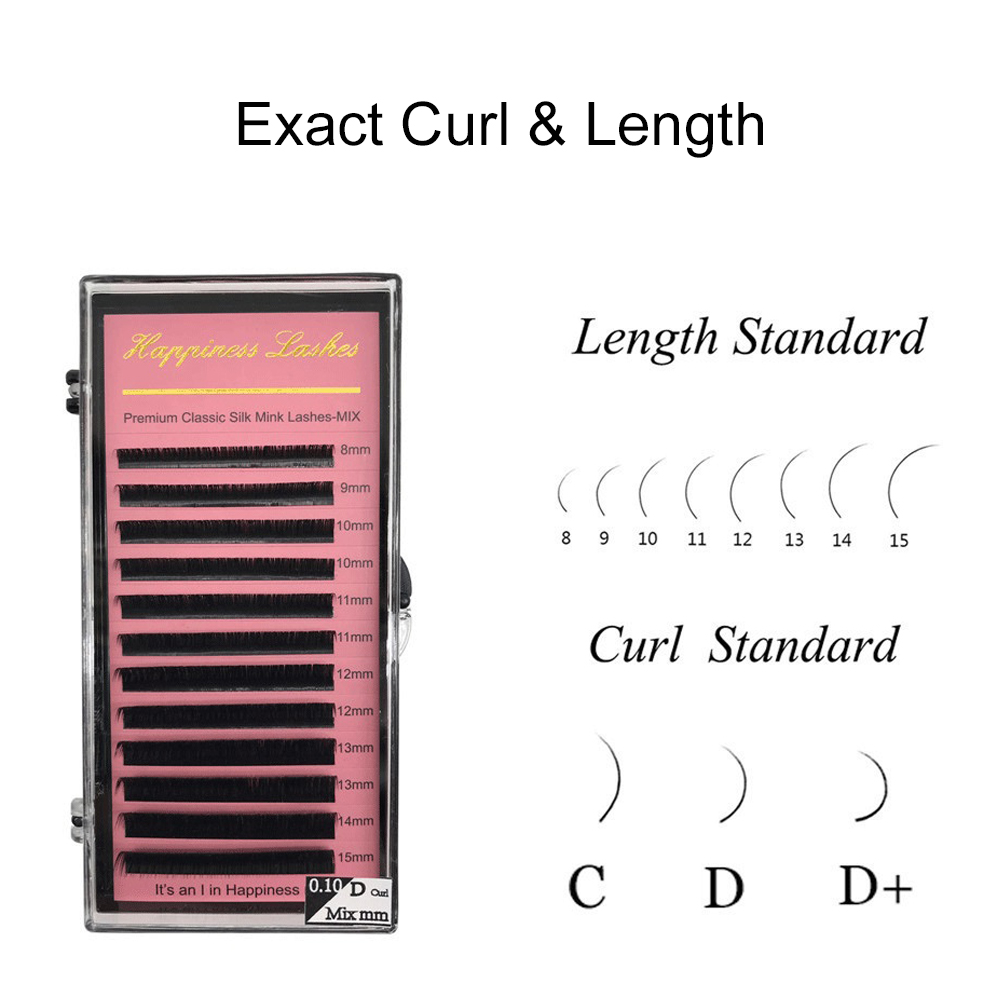 HPNESS 10 Trays/Lot Eye Soft Korea Silk Volume Extension Classic Lashes For Eyelash Salon