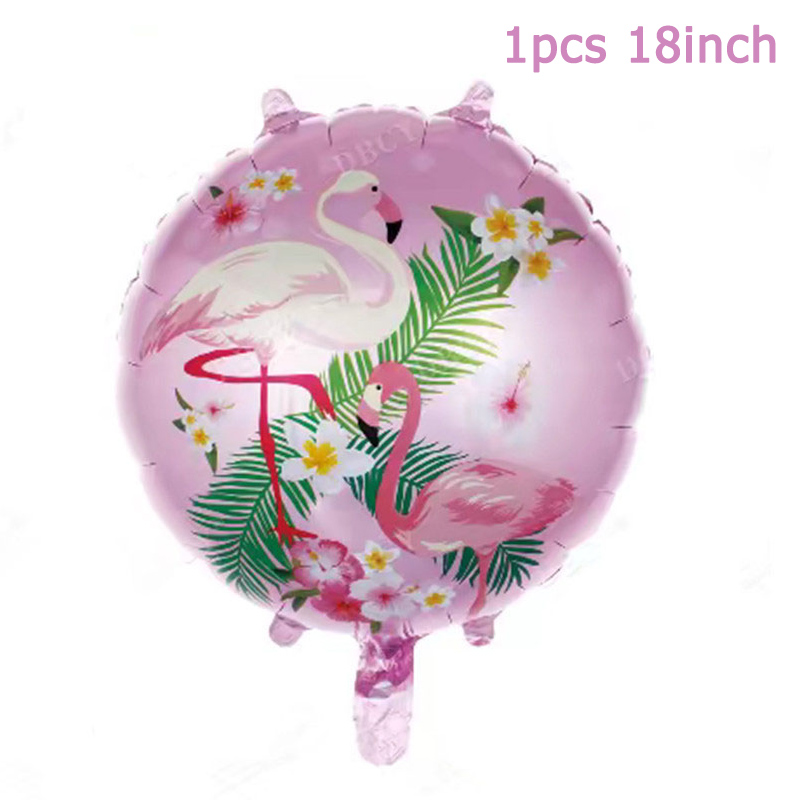 Tropical Flamingo Party Decor ALOHA Gold Foil Letters Balloons Hawaii Luau Kids Birthday Balloon Decor Pineapple Flamingo Baloon