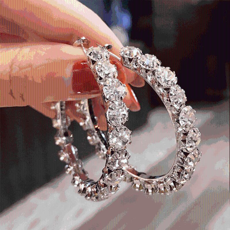 Trendy Big Crystal Circle Hoop Earrings For Woman Korean Fashion Statement Summer Earrings Female Wedding Gifts 2020 New
Trendy Big Crystal Circle Hoop Earrings For Woman Korean Fashion Statement Summer Earrings Female Wedding Gifts 2020 New