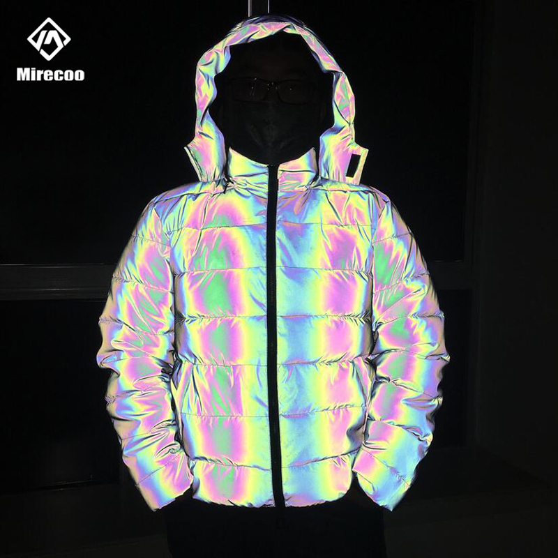Puffer Laser Reflective Winter Jacket Men Rainbow Padded Jackets Parka Coat Fashion Hip Hop Jacket Coat Men Clothes Streetwear, Black
Puffer Laser Reflective Winter Jacket Men Rainbow Padded Jackets Parka Coat Fashion Hip Hop Jacket Coat Men Clothes Streetwear, Black