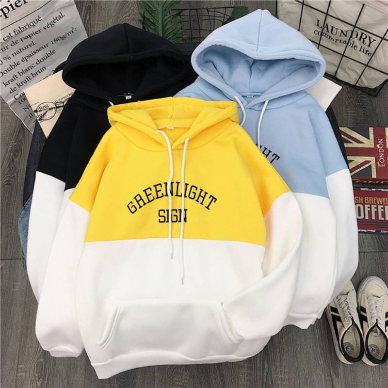 Hoodies Women Hooded 2020 Spring Thicker Plus Velvet Letter Printed Patchwork Leisure Sweatshirts Womens Korean Style Pullovers T200904