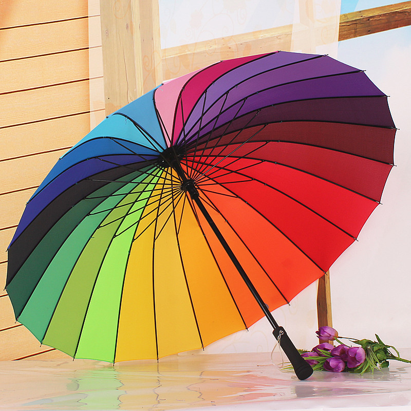 Umbrella Hot 24K Rainbow Umbrella Rain Women and Men Non-automatic Long-handle Umbrellas Guarda Chuva Paraguas, Multi
Umbrella Hot 24K Rainbow Umbrella Rain Women and Men Non-automatic Long-handle Umbrellas Guarda Chuva Paraguas, Multi