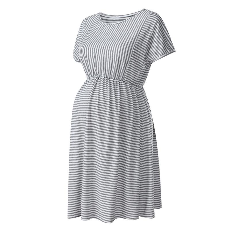 Summer 2020 Women clothing striped maternity dresses short-sleeved dress for pregnant women pregnancy clothes dress Q0512, Gray
Summer 2020 Women clothing striped maternity dresses short-sleeved dress for pregnant women pregnancy clothes dress Q0512, Gray