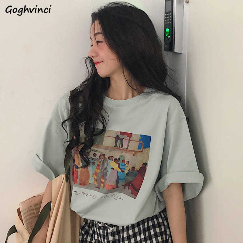 Short Sleeve T-shirts Women Printed Vintage Harajuku Female Students Korean Chic Loose Comfort Stylish Casual Summer All-match, White
Short Sleeve T-shirts Women Printed Vintage Harajuku Female Students Korean Chic Loose Comfort Stylish Casual Summer All-match, White