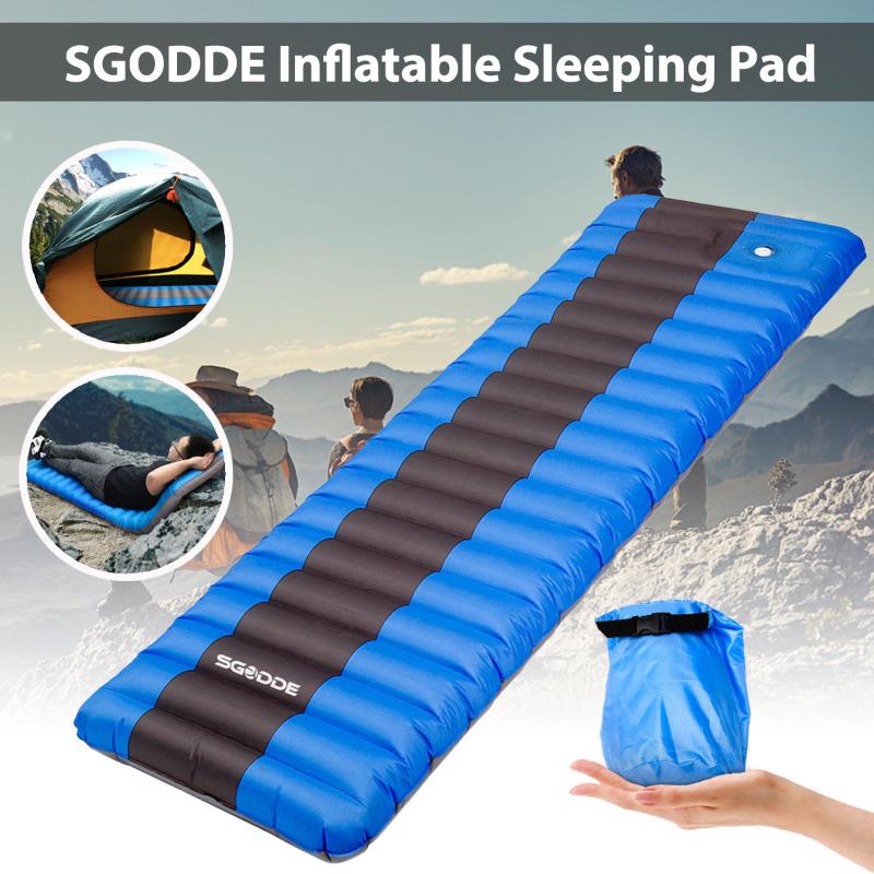 SGODDE Ultralight Waterproof Inflatable Camping Mat Camping Mattress Sleeping Cushion Air Pad For Outdoor Hiking Picnic 
SGODDE Ultralight Waterproof Inflatable Camping Mat Camping Mattress Sleeping Cushion Air Pad For Outdoor Hiking Picnic