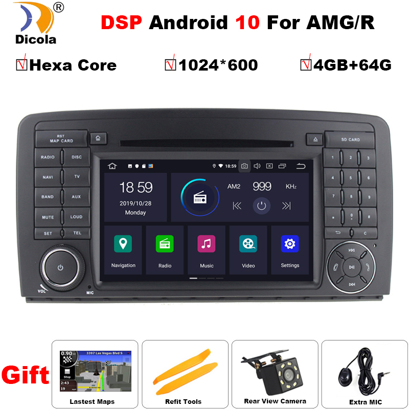 Hexa Core IPS DSP Android 10 Car DVD for /R Class W251 R280 R300 R320 R350 GPS Radio Stereo 4GB 64GB ROM
Hexa Core IPS DSP Android 10 Car DVD for /R Class W251 R280 R300 R320 R350 GPS Radio Stereo 4GB 64GB ROM