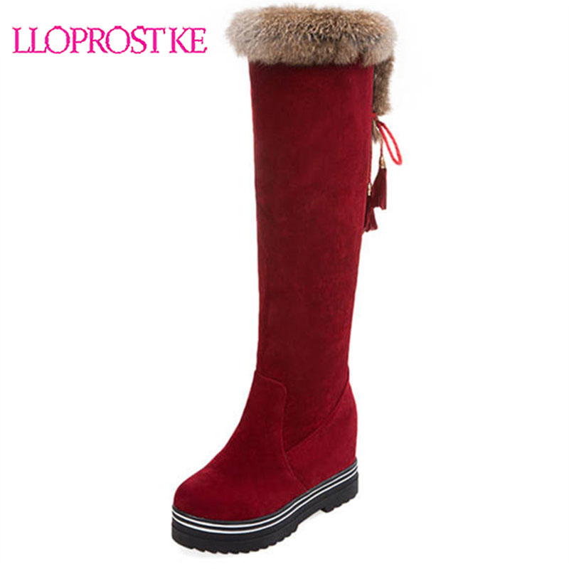 Lloprost ke 2020 new women's winter boots round toe knee high boots lace up keep warm snow fashion platform shoes woman, Black
Lloprost ke 2020 new women's winter boots round toe knee high boots lace up keep warm snow fashion platform shoes woman, Black