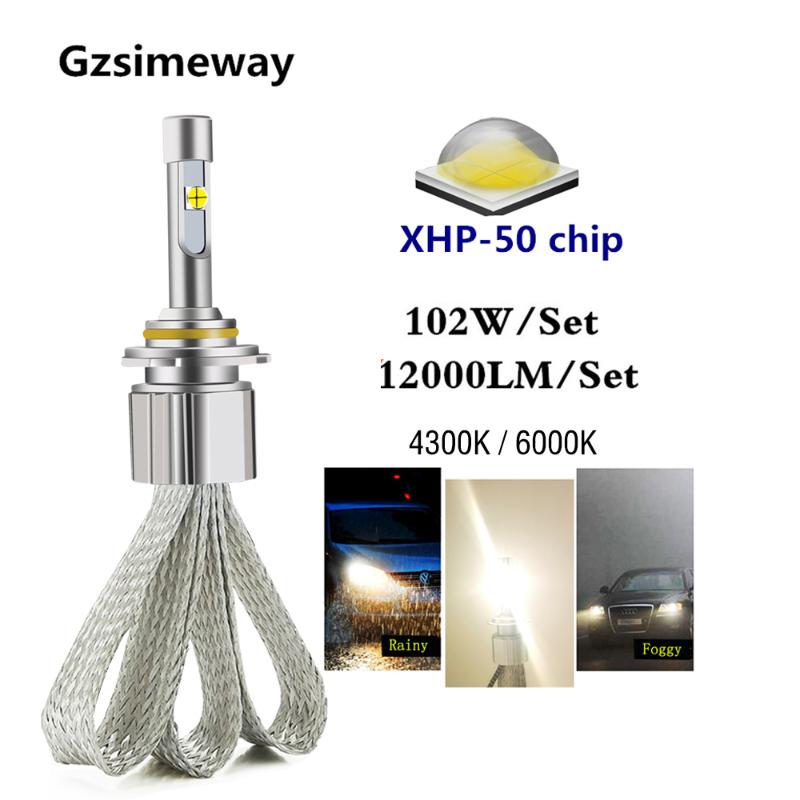 Car LED light H4 H7 H11 9005 3 H13 bulbs 4300K 6000K 104W 12000LM XHP50 Chips auto headlight H3 H8 880 881 Lamps fog light 12V
Car LED light H4 H7 H11 9005 3 H13 bulbs 4300K 6000K 104W 12000LM XHP50 Chips auto headlight H3 H8 880 881 Lamps fog light 12V