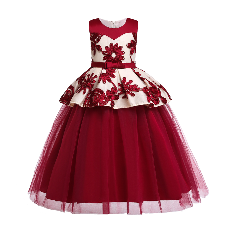 New Year feast girl Children Wedding Dress After Short Before Mopping the floor Long Peacock embroidery princess Party dress, Picture color
New Year feast girl Children Wedding Dress After Short Before Mopping the floor Long Peacock embroidery princess Party dress, Picture color