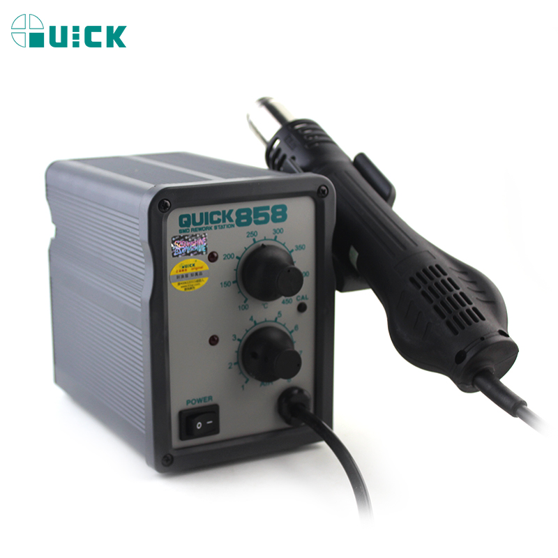 Quick 858 Original Digital Display Rework Soldering Station Hot Air Gun Aluminum Shell Rotary Wind Rework Station Welding Tool
Quick 858 Original Digital Display Rework Soldering Station Hot Air Gun Aluminum Shell Rotary Wind Rework Station Welding Tool