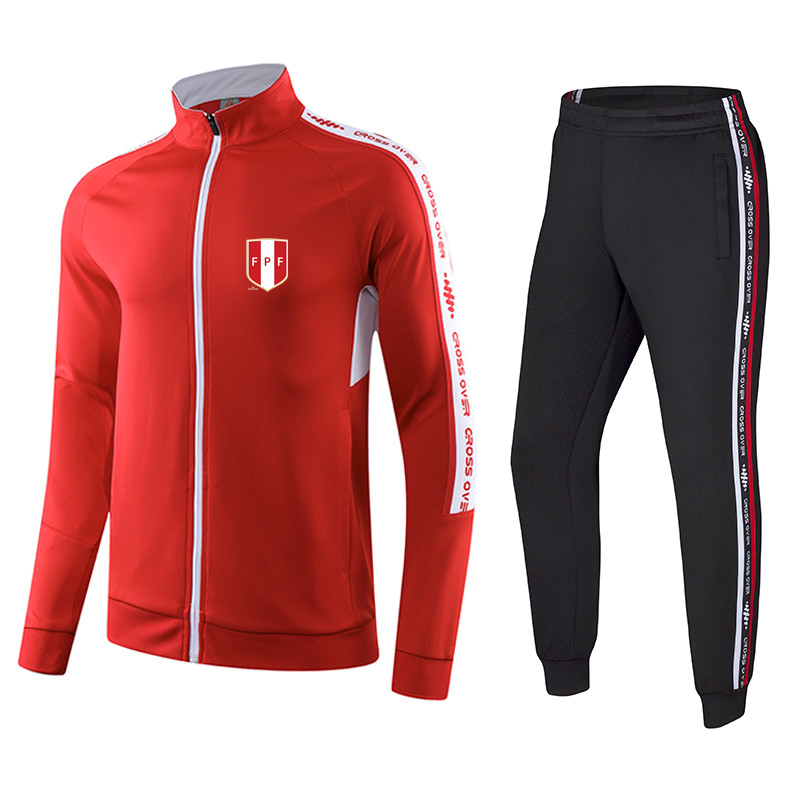Peru F.C Soccer sports tracksuit golf suit outdoor training sets health cloth round neck comfortable clothing, White and black
Peru F.C Soccer sports tracksuit golf suit outdoor training sets health cloth round neck comfortable clothing, White and black