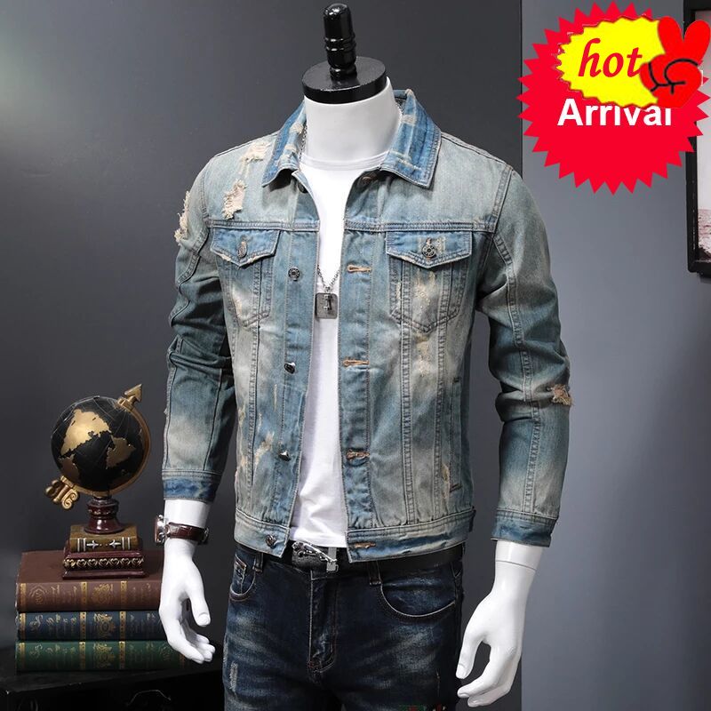 Casual Thin Personality Slim Fit Mens Denim Jackets Spring Autumn Long Sleeve Single Breasted Streetwear Outwear Coats Plus Size, Pink
Casual Thin Personality Slim Fit Mens Denim Jackets Spring Autumn Long Sleeve Single Breasted Streetwear Outwear Coats Plus Size, Pink