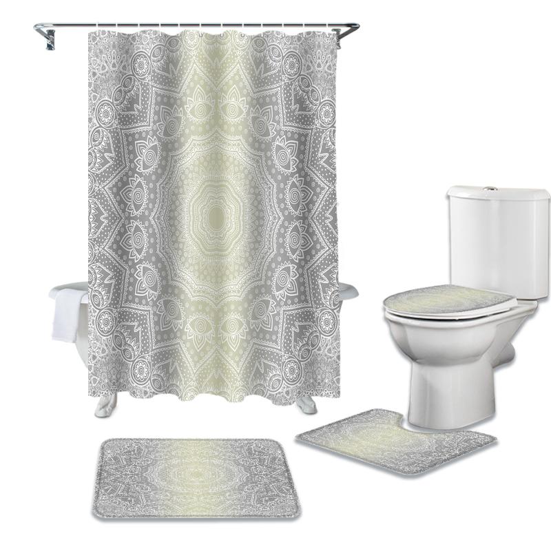 Mandala Pattern Gradient Shower Curtain Sets Non-Slip Rugs Toilet Lid Cover and Bath Mat Bathroom Curtains Set
Mandala Pattern Gradient Shower Curtain Sets Non-Slip Rugs Toilet Lid Cover and Bath Mat Bathroom Curtains Set