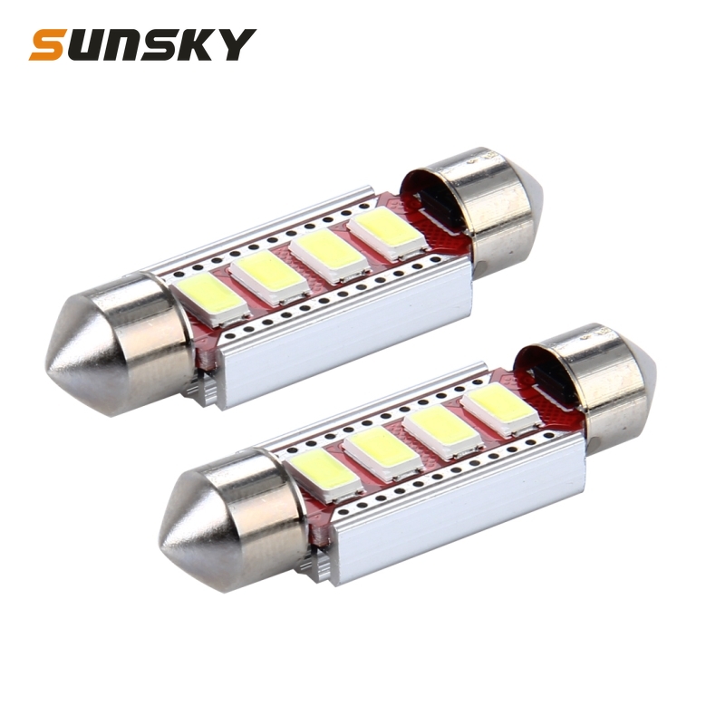 

Auto Headboard Reading Light 2 PCS DC 12V 3W 39MM 5730 Bicuspid Port Decoding Car Dome Lamp LED Reading Light with 6 LED Lamp, As pic