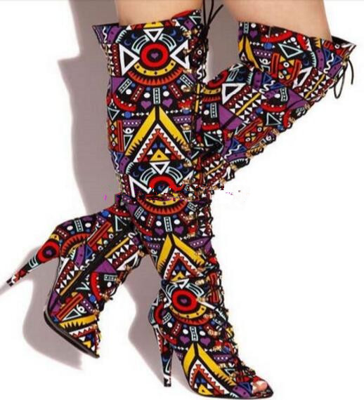 Kaeve Hot Mixed Colors Flower Over-the-knee Boots Sexy Round Toe Lace-up Women's Shoes Cross-tied Stiletto Knight Boots, Multi
Kaeve Hot Mixed Colors Flower Over-the-knee Boots Sexy Round Toe Lace-up Women's Shoes Cross-tied Stiletto Knight Boots, Multi