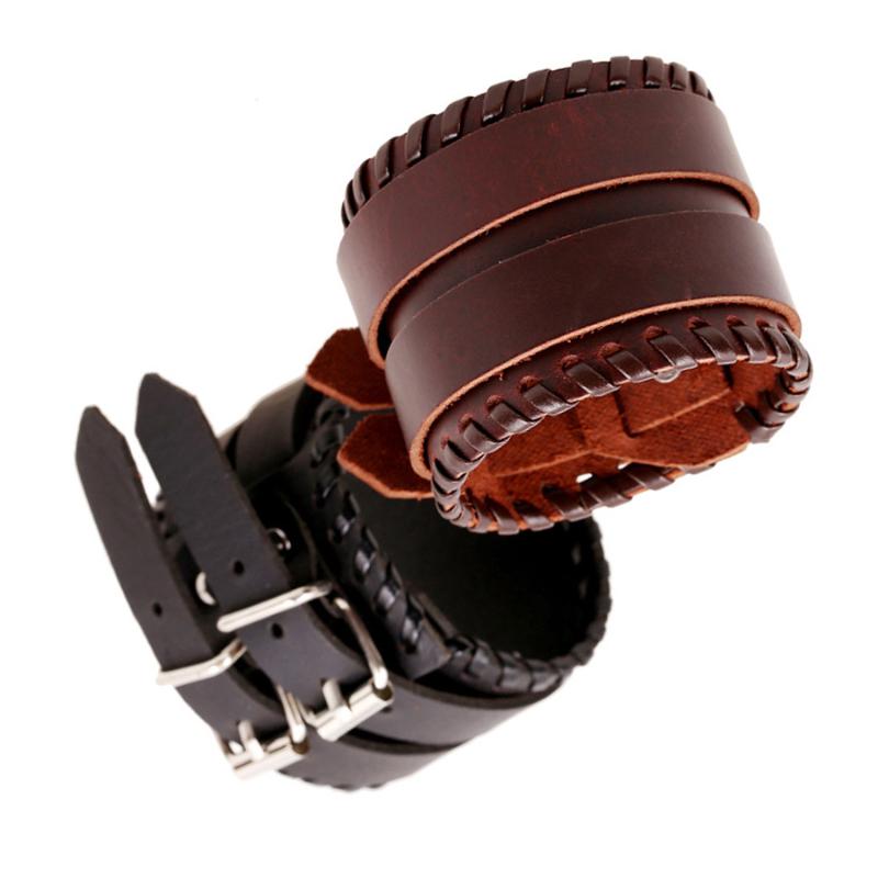 Retro unisex Wide Genuine Cow Leather Leather Bracelets Punk Big Double Buckle Bracelet bangles Creative Wristband Jewelry FS045
Retro unisex Wide Genuine Cow Leather Leather Bracelets Punk Big Double Buckle Bracelet bangles Creative Wristband Jewelry FS045