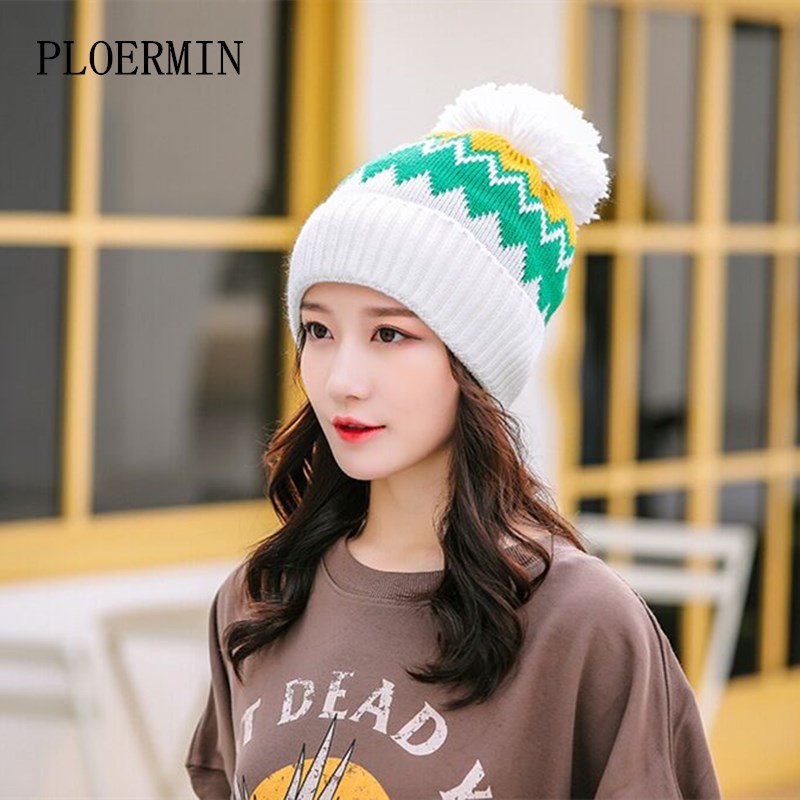 Fashion Women's Winter Hats Fur Hats Knitting Fur Hat Pompom Ball Beanie Caps Thick Warm Skullies Female Cap Gorros, White
Fashion Women's Winter Hats Fur Hats Knitting Fur Hat Pompom Ball Beanie Caps Thick Warm Skullies Female Cap Gorros, White