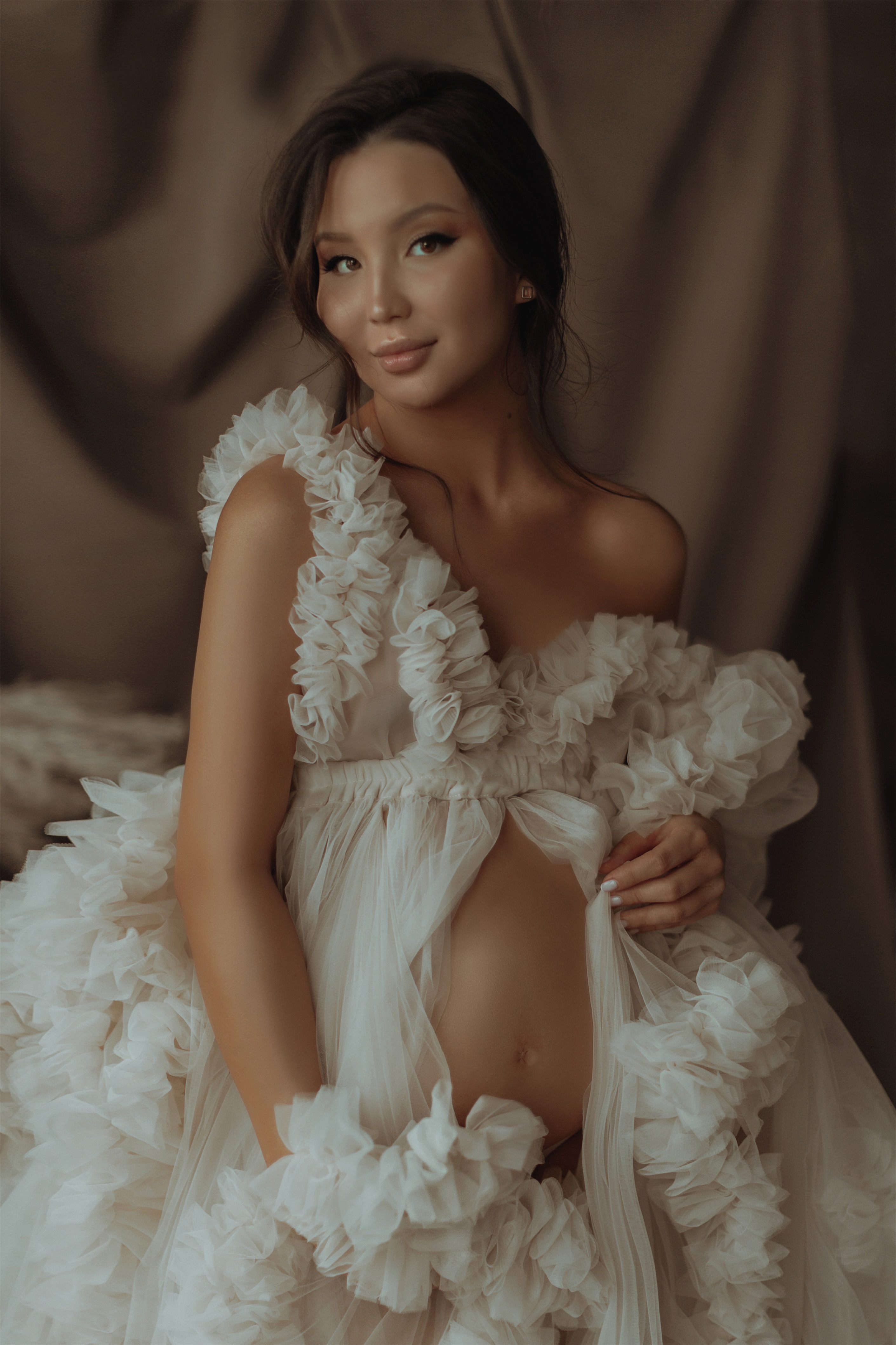 Maternity Photography Props Bridal Robes Sleeveless Bathrobe Women Lingerie Nightgown Pajamas Custom Made Sleepwear Women's Luxury Gowns