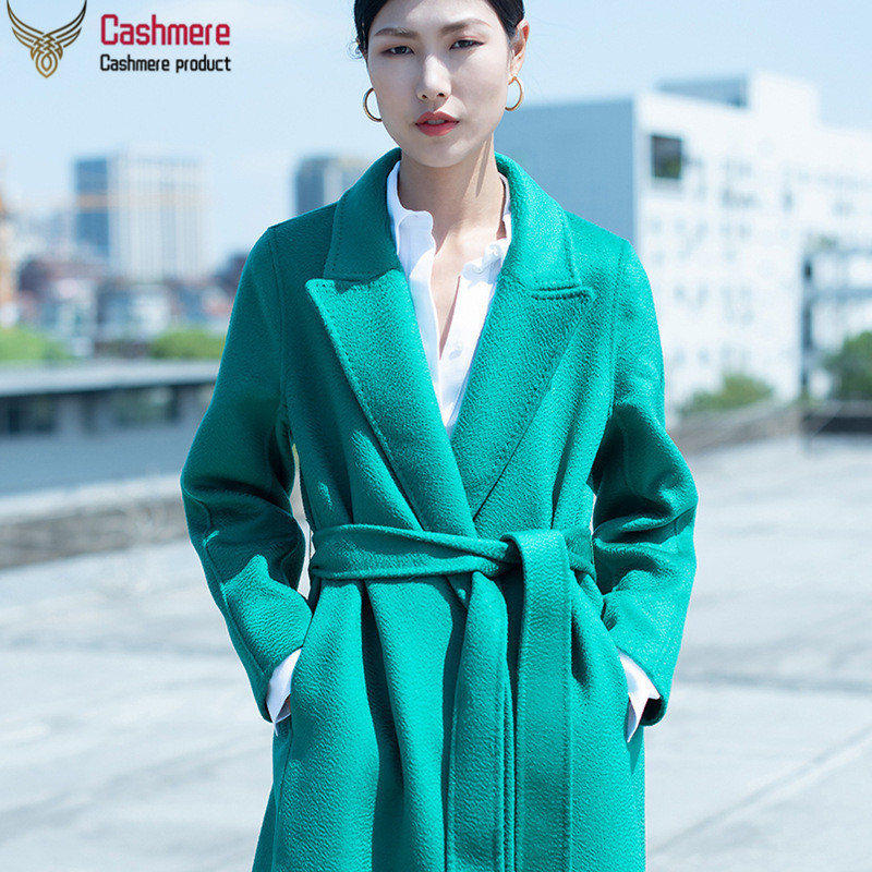 Autumn Winter High-end water ripple double-sided wool coat female 2020New self-cultivation with long wool coat Female black, Green
Autumn Winter High-end water ripple double-sided wool coat female 2020New self-cultivation with long wool coat Female black, Green