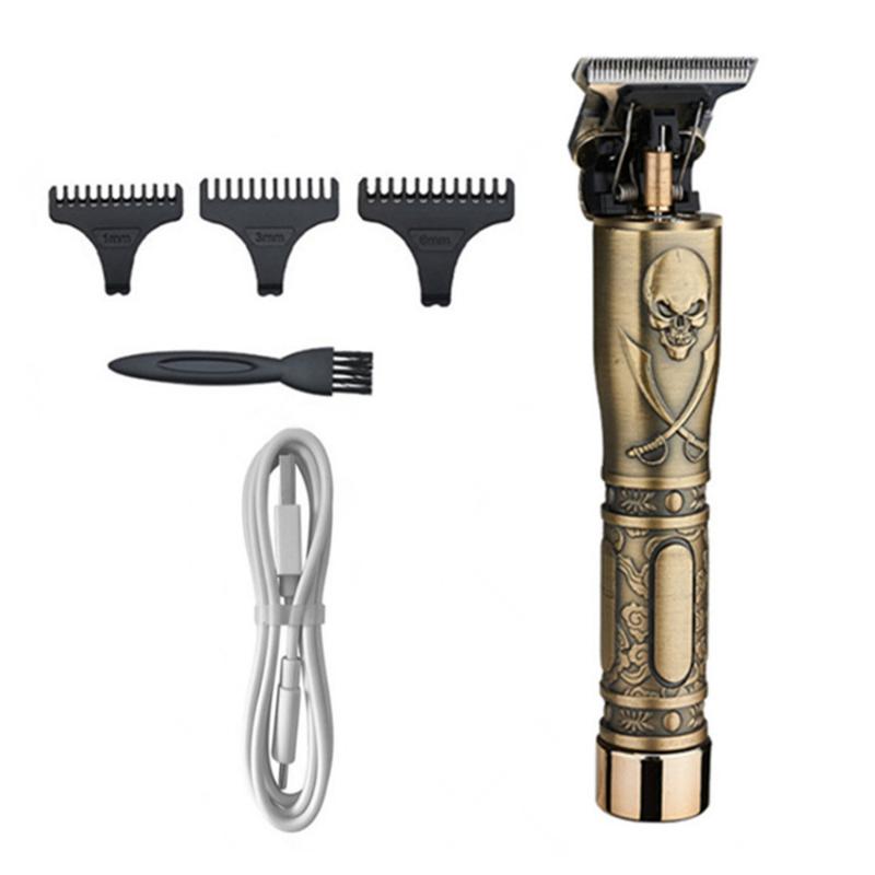 Professional Men T-blade Outliner Electric Hair Clipper Skull Embossed Metal Hair Trimmer USB Rechargeable Cutter Machine
Professional Men T-blade Outliner Electric Hair Clipper Skull Embossed Metal Hair Trimmer USB Rechargeable Cutter Machine