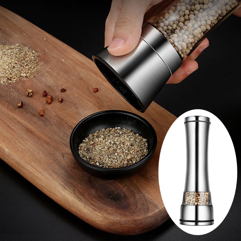 Manual Pepper Grinder Polished Stainless Steel Coarseness Adjustable Ceramic Core Rotor Salt Spice Mill Kitchen Tool
Manual Pepper Grinder Polished Stainless Steel Coarseness Adjustable Ceramic Core Rotor Salt Spice Mill Kitchen Tool