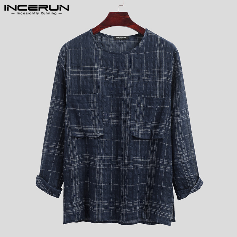 INCERUN Vintage Men Plaid T Shirt Thin Breathable O Neck Streetwear Camisetas Loose Cotton Casual Pockets Mens Tee Shirts -3XL, White
INCERUN Vintage Men Plaid T Shirt Thin Breathable O Neck Streetwear Camisetas Loose Cotton Casual Pockets Mens Tee Shirts -3XL, White
