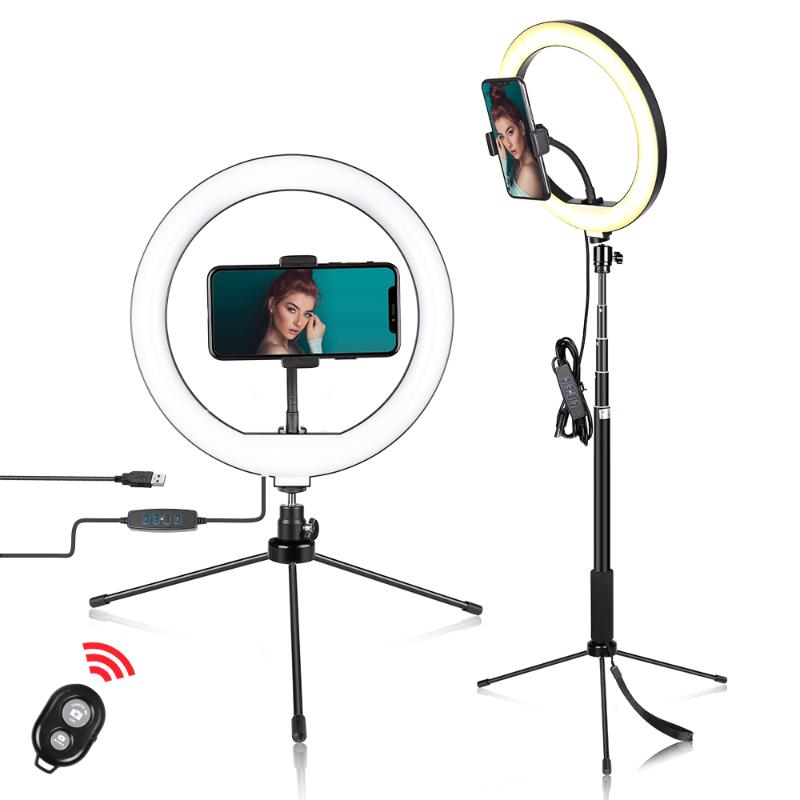 10inch LED Selfie Ring Light With 150cm 2in1 Tripod Stand Phone Holder Selfie Ring Lamp for Makeup Live YouTube Video Light
10inch LED Selfie Ring Light With 150cm 2in1 Tripod Stand Phone Holder Selfie Ring Lamp for Makeup Live YouTube Video Light