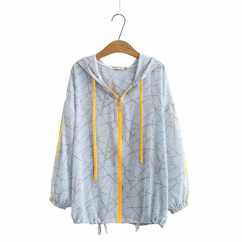Plus Size 2XL- Hooded Jackets Long Sleeved Chiffon Printed Sun-protection Tops Lightweight Jackets, Beige
Plus Size 2XL- Hooded Jackets Long Sleeved Chiffon Printed Sun-protection Tops Lightweight Jackets, Beige