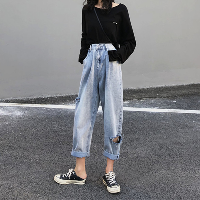 Blackday Woman Jeans High Waist Clothes Ripped Wide Leg Denim Clothing Streetwear Vintage Quality 2020 Fashion Harajuku Straight Pants, Blue
Blackday Woman Jeans High Waist Clothes Ripped Wide Leg Denim Clothing Streetwear Vintage Quality 2020 Fashion Harajuku Straight Pants, Blue