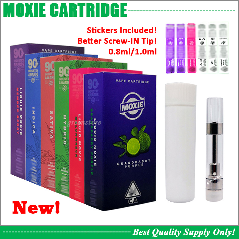 New Moxie Vape Cartridge Dank 0.8ML 1.0ML Pyrex Glass Tank SCREW IN Tip Ceramic Coil Thick Oil Carts
New Moxie Vape Cartridge Dank 0.8ML 1.0ML Pyrex Glass Tank SCREW IN Tip Ceramic Coil Thick Oil Carts