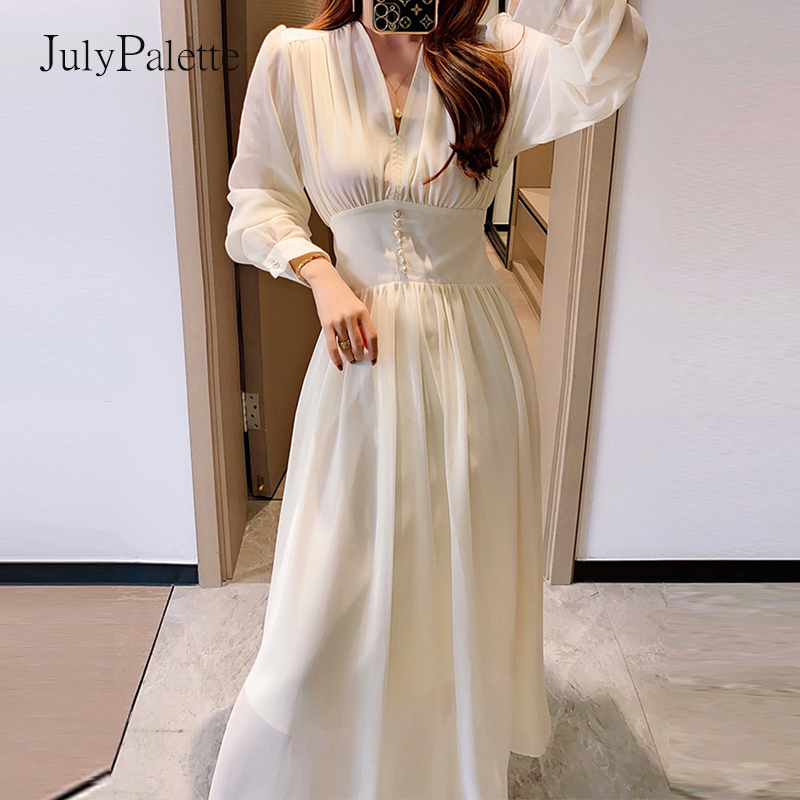 JulyPalette Elegant Women Long Sleeve Dress Ladies Puff Sleeve V neck Slim Maxi Dress Evening Party Female Long Vestidos, Red
JulyPalette Elegant Women Long Sleeve Dress Ladies Puff Sleeve V neck Slim Maxi Dress Evening Party Female Long Vestidos, Red
