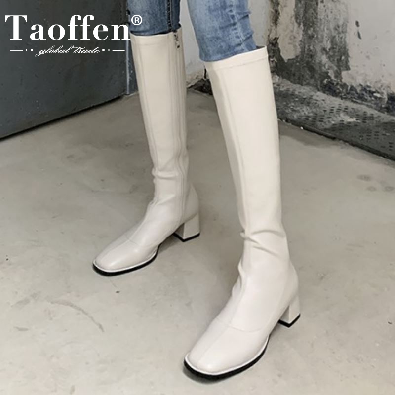 Taoffen Women High Heel Boots Square Toe Zipper Women Knee High Boots Fashion Party Winter Shoes Footwear Size 34-43, Black
Taoffen Women High Heel Boots Square Toe Zipper Women Knee High Boots Fashion Party Winter Shoes Footwear Size 34-43, Black
