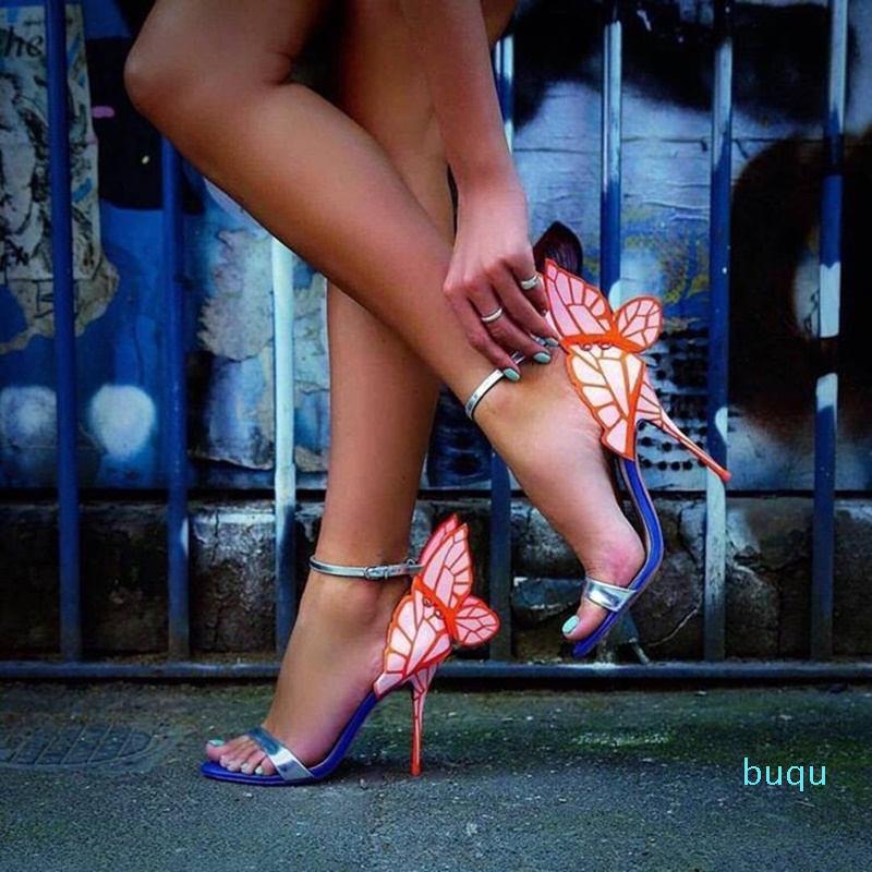 Hot Sale- Metallic Leather Butterfly Wing Sandals Metal Stiletto Heels Wedding Shoes Bride Ankle Strap Patchwork Dress Shoes, Dark khaki
Hot Sale- Metallic Leather Butterfly Wing Sandals Metal Stiletto Heels Wedding Shoes Bride Ankle Strap Patchwork Dress Shoes, Dark khaki