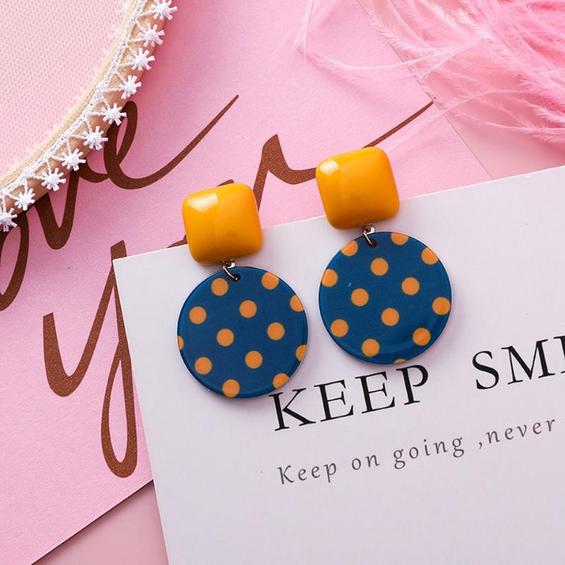 Korea Style Cute Yellow Blue Geometric Round Wave Point Short Drop Earrings for Girl Women Fashion Jewelry Accessories Wholesale
Korea Style Cute Yellow Blue Geometric Round Wave Point Short Drop Earrings for Girl Women Fashion Jewelry Accessories Wholesale