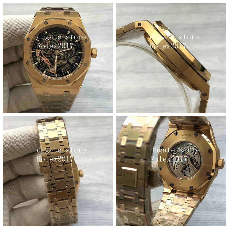 Mens quality Automatic 15407 41mm 15407ST Stainless Hollow Mechanical Transparent Movement Automatic Men 18k gold Watches, Slivery;brown
Mens quality Automatic 15407 41mm 15407ST Stainless Hollow Mechanical Transparent Movement Automatic Men 18k gold Watches, Slivery;brown