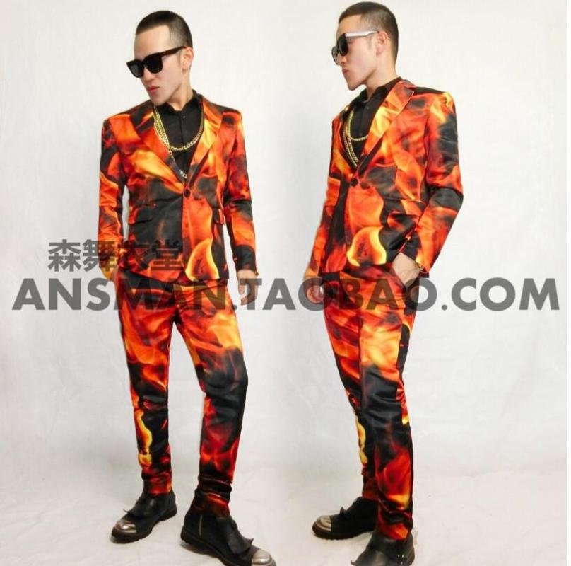 Hell fire Flame Suit Pant Costumes Men Singers Dancer fashion Printing Suit Stage Clothes prom groom party ! M-5XL, Red
Hell fire Flame Suit Pant Costumes Men Singers Dancer fashion Printing Suit Stage Clothes prom groom party ! M-5XL, Red